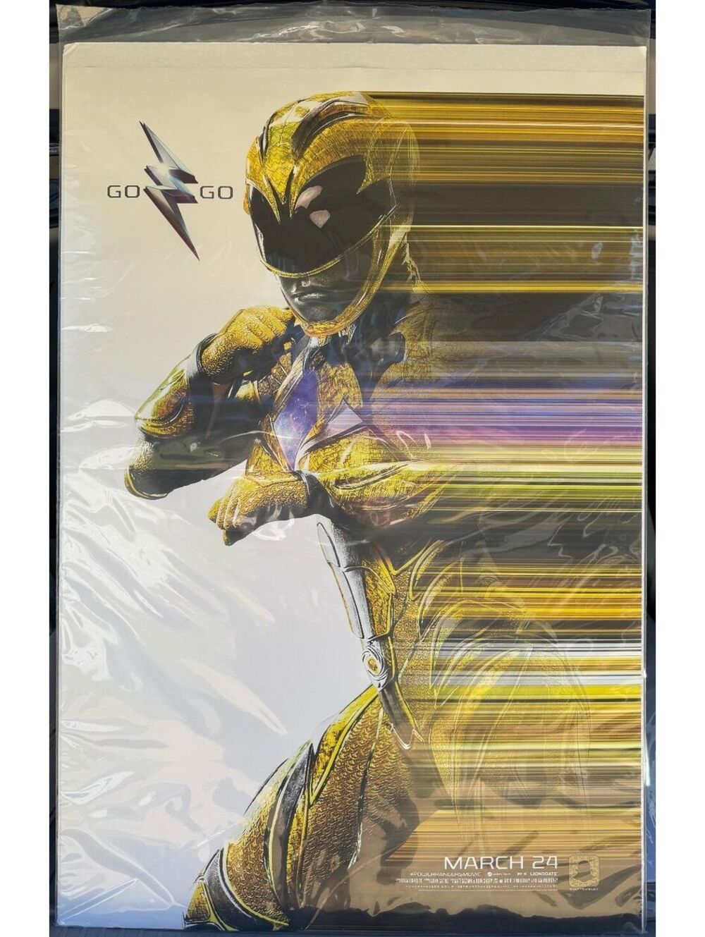 Authentic 40"x27" Theater 2 Sided Poster Power Rangers Go Go Yellow Ranger